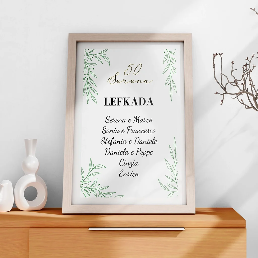 minimal nero con foglia verde