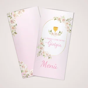 Rugiada di Rose Menù con grafica personalizzata