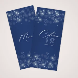 Polvere di stelle menù a due ante personalizzabile