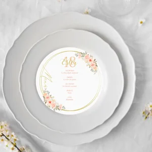 Elegance menù rotondo progetto personalizzato