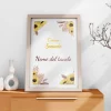 Country Girasole quadrucci nomi personalizzabili
