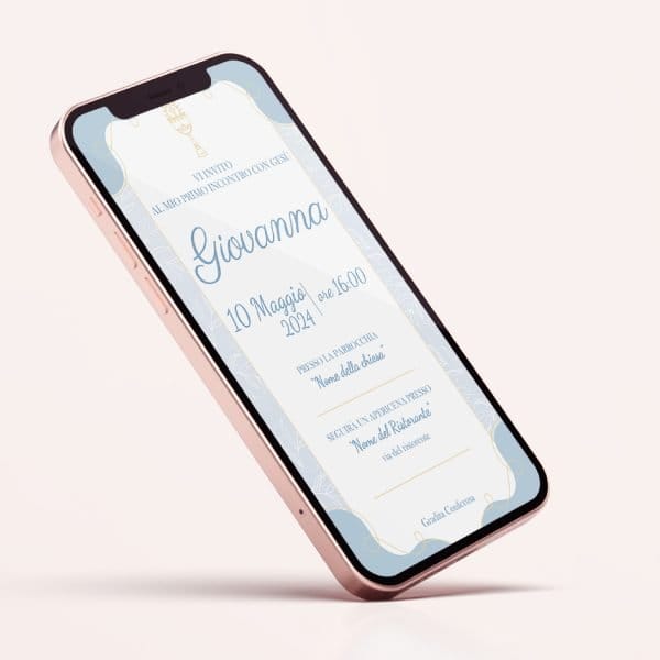 Celeste InCanto invito digitale per comunione