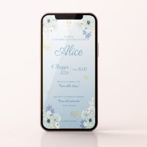 Azzurro di Luce invito digitale personalizzabile