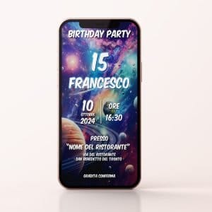 Space invito digitale personalizzato