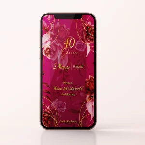 Scarlet invito digitale personalizzato