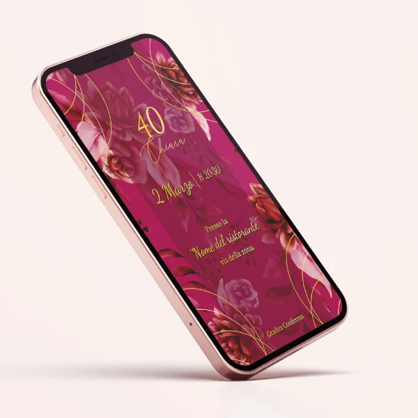 Scarlet invito digitale personalizzato