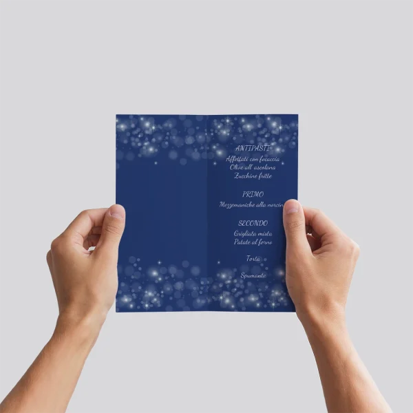 Polvere di stelle Polvere di stelle menù a due ante personalizzabile