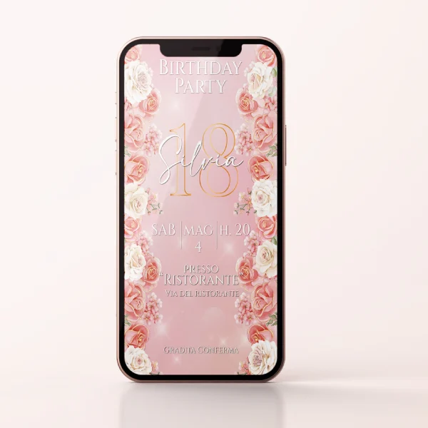 Fior di Diciotto invito digitale personalizzabile