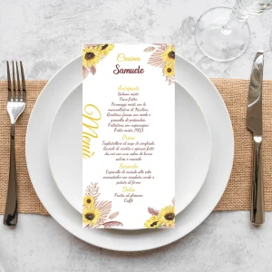 Country Girasole segnaposto personalizzato