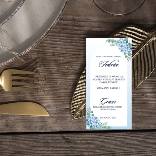 giardino di ortensie segnaposto personalizzato