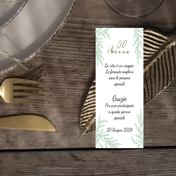 minimal verde segnaposto minimal verde segnaposto grafica personalizzata