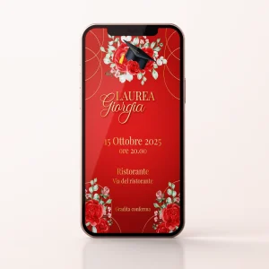 Red laurea invito digitale per la laurea