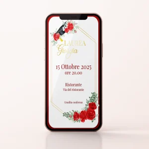 Laurea Elegante invito digitale per laurea