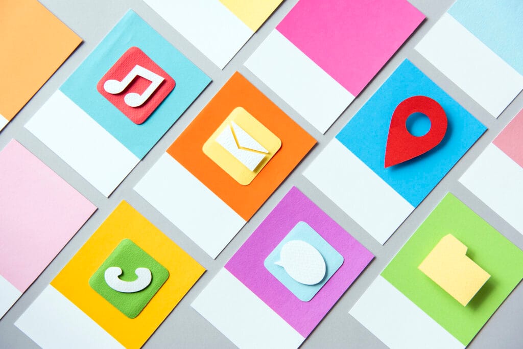set social media icon illustration